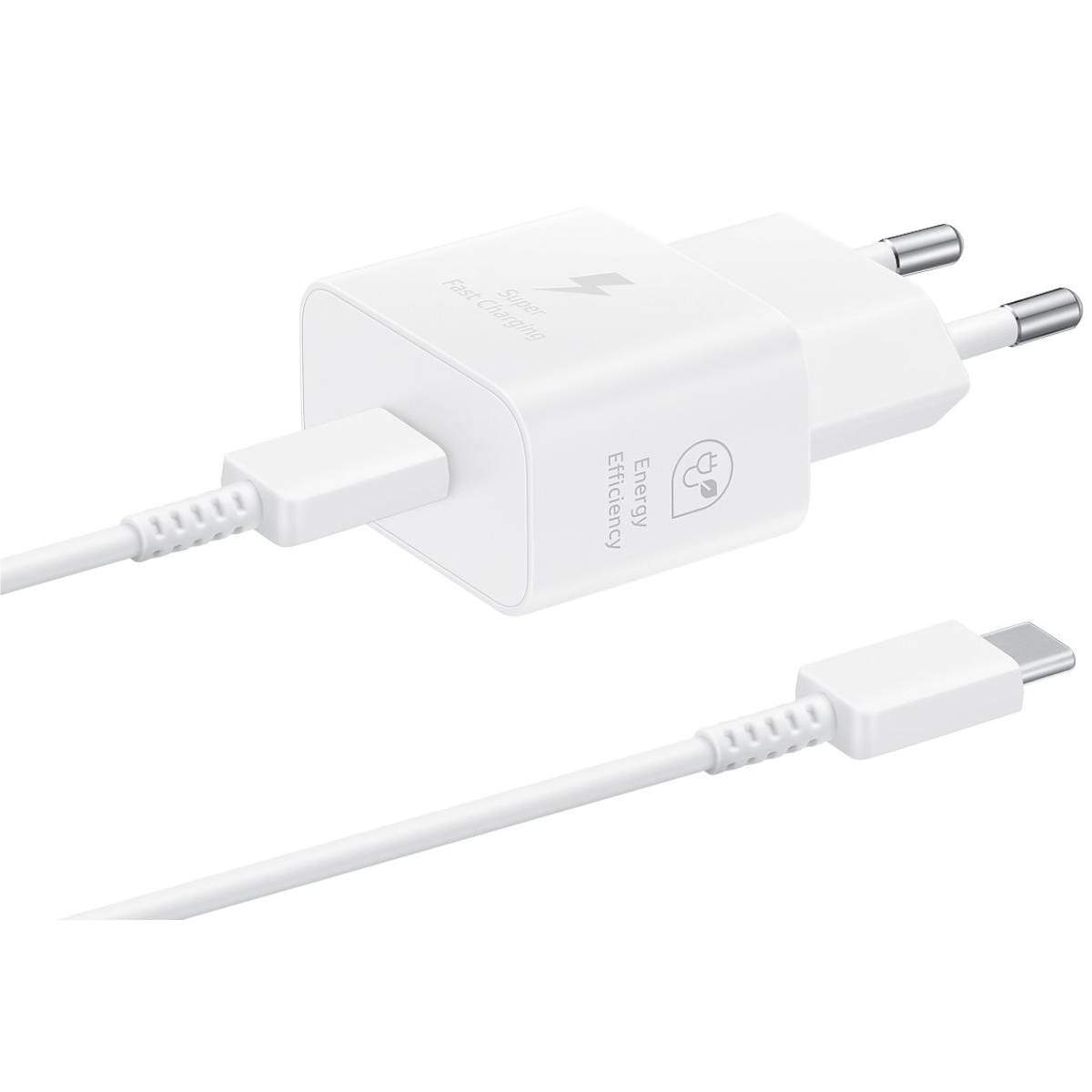 Incarcator Samsung 25W 2 in 1 Fast Charger EP-T2510XWE cu cablu USB-C la USB-C alb retail