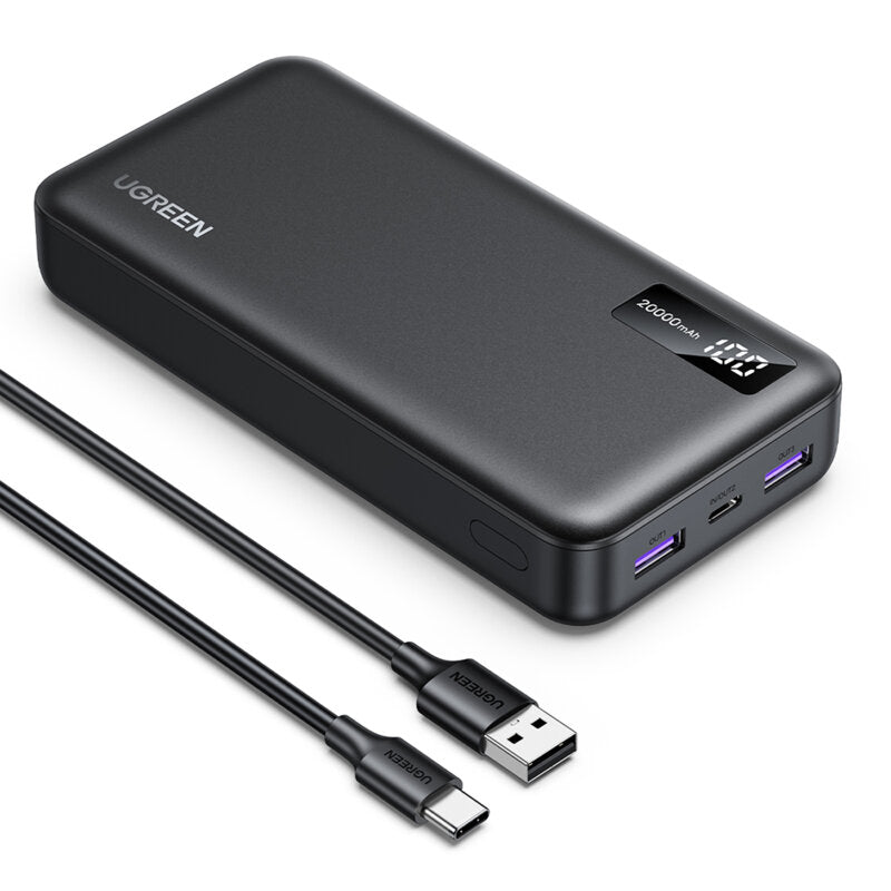 Baterie externa telefon 20000mAh Ugreen, negru, 25683