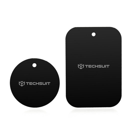 [Set 2x] Placuta metalica pentru suport magnetic telefon Techsuit MP03, negru