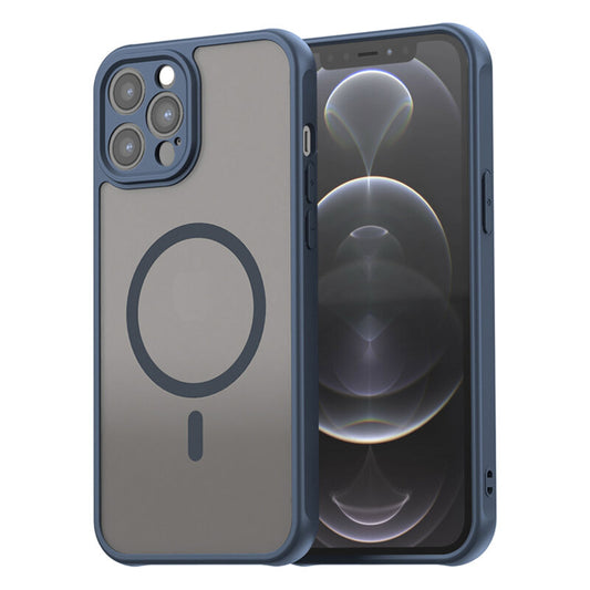 Husa iPhone 12 Pro Techsuit HaloFrost II MagSafe, bleumarin