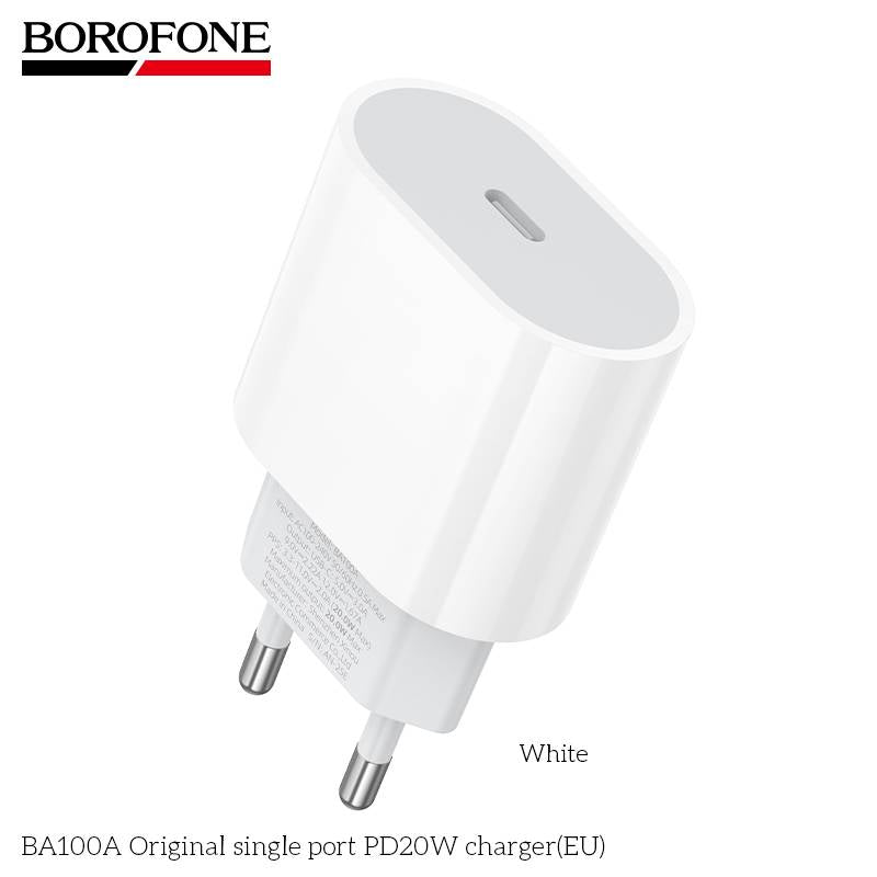 Incarcator priza Borofone BA100A Original fara cablu alb