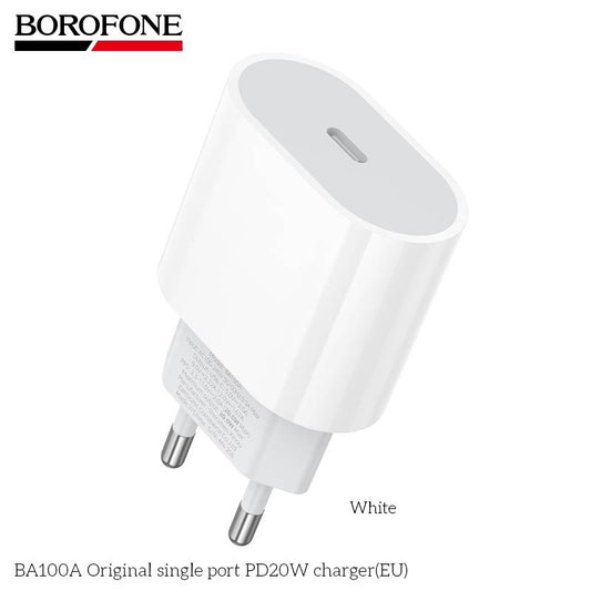 Incarcator priza Borofone BA100A Original fara cablu alb