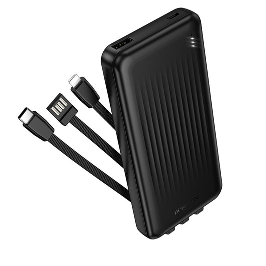 Baterie Externă Borofone BJ79 Clever 10000mAh cu 3 Cabluri Integrate