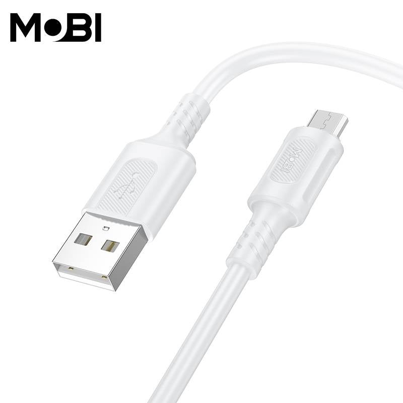 Cablu Date Mobi MC-01 USB-A la MicroUSB 2.4A, 1m, Alb