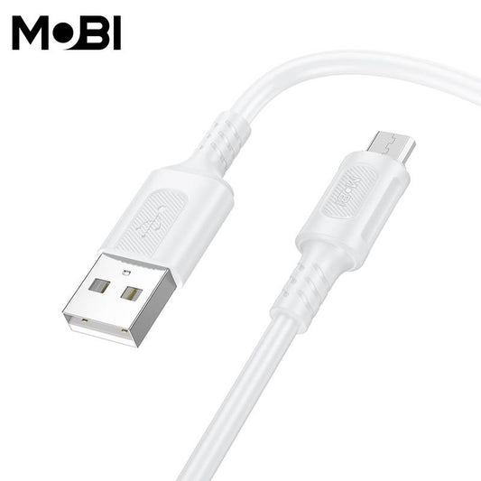 Cablu Date Mobi MC-01 USB-A la MicroUSB 2.4A, 1m, Alb