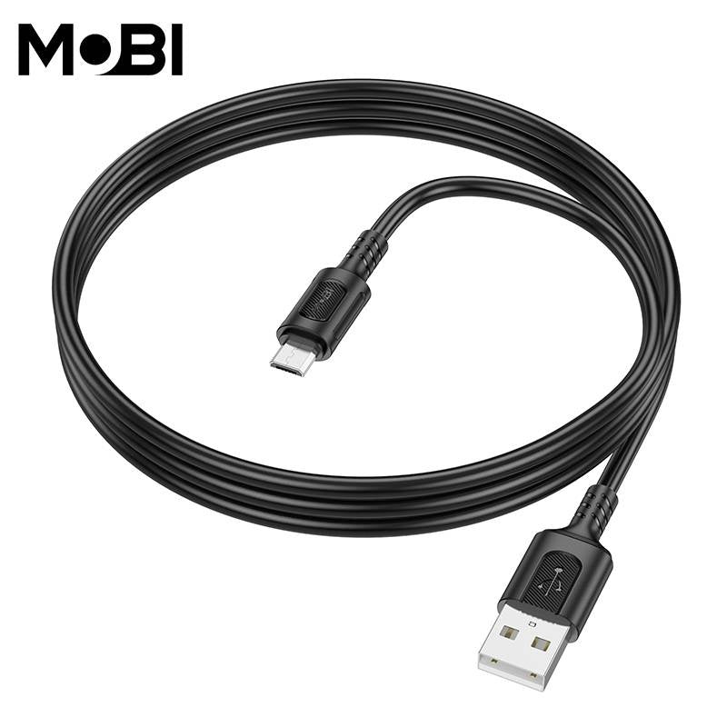 Cablu Date Mobi MC-01 USB-A la MicroUSB 2.4A, 1m, Negru - imagine 2