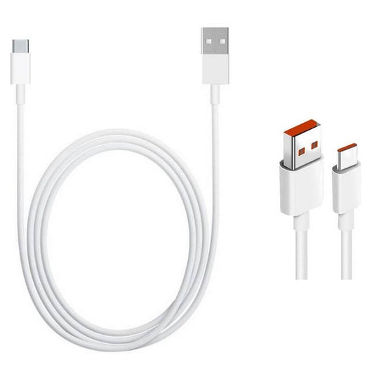 Cablu Original Xiaomi USB-A la USB-C 6A 1m, Alb