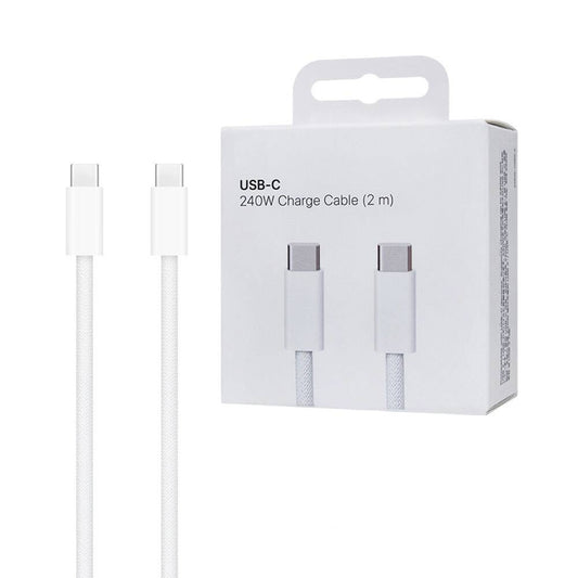 Cablu USB-C la USB-C 240W 5A, 2m – Încărcare Rapidă Laptopuri