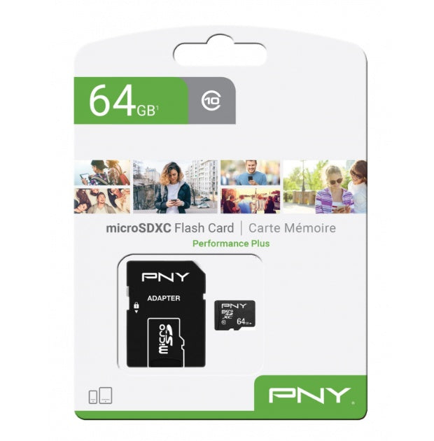 Card Memorie PNY Performance Plus microSDXC 64GB, Class 10, UHS-I - imagine 2