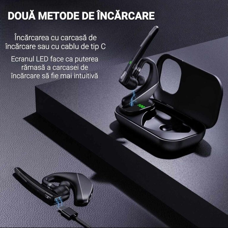 Cască Call Center Bluetooth Techsuit Hearyo A6L, BT 5.3 - imagine 3