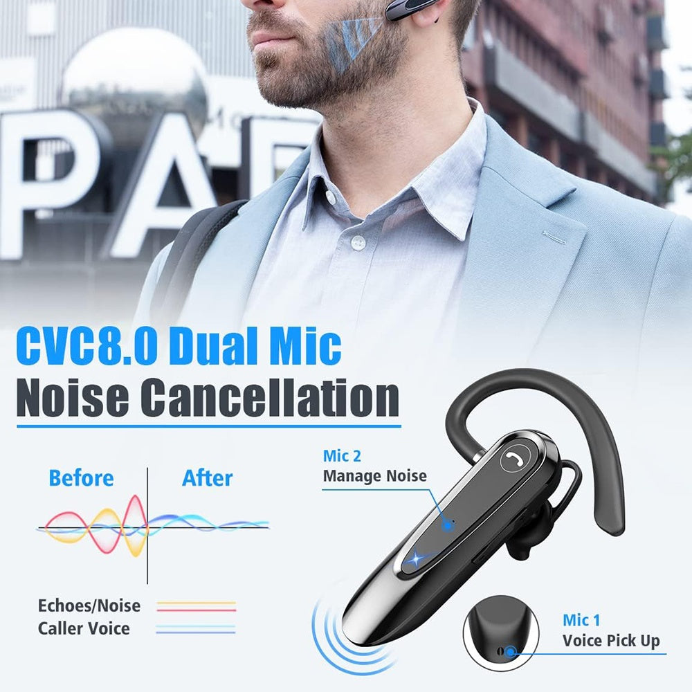 Căști Bluetooth Techsuit AirTalk CB2 cu Microfon Dual, ENC, CVC 8.0 - imagine 3