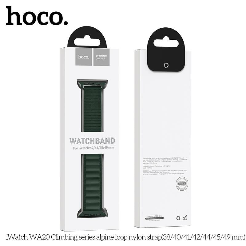 Curea Apple Watch 38/40/41mm Hoco WA20 Climbing Alpine Loop, Nailon - imagine 3