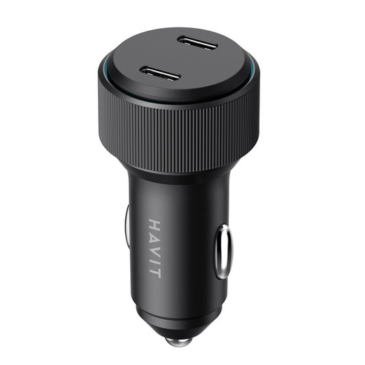 Încărcător Auto Brichetă Havit CC2014 | 2x USB-C | PD 30W