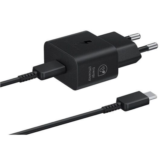 Incarcator Samsung 25W 2 in 1 Fast Charger EP-T2510XBE cu cablu USB-C la USB-C negru retail