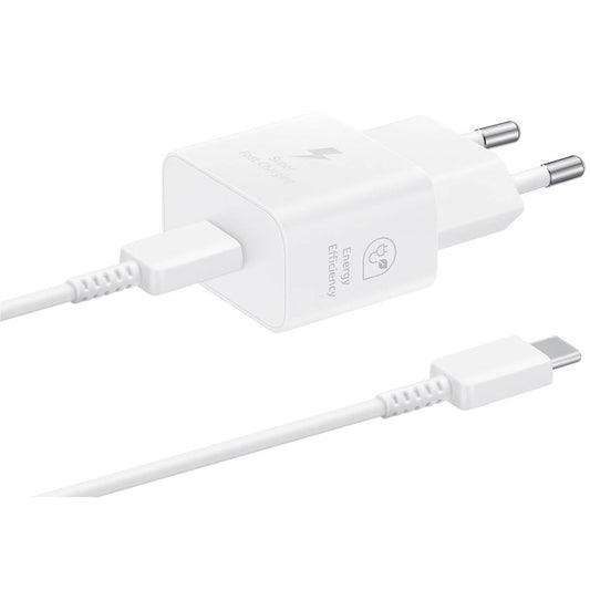 Incarcator Samsung 25W 2 in 1 Fast Charger EP-T2510XWE cu cablu USB-C la USB-C alb retail