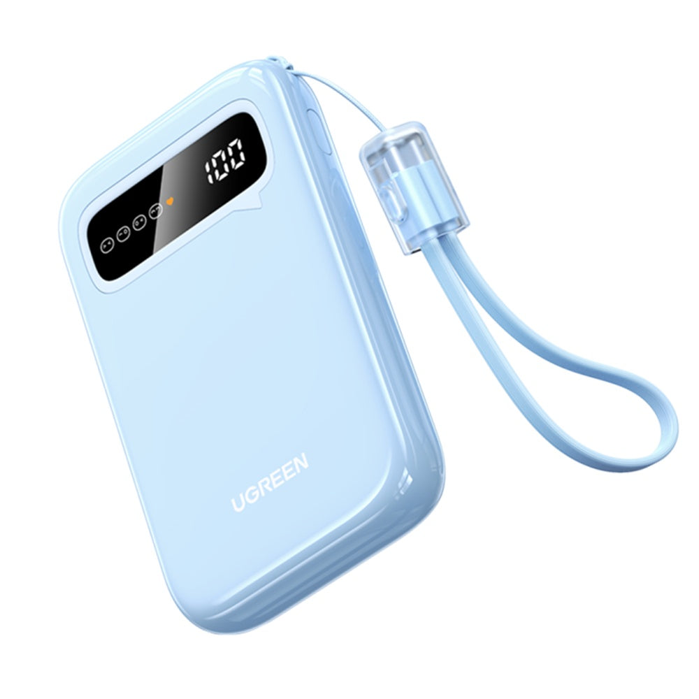 Power Bank Ugreen PB522 10000mAh 20W USB-C cu Afișaj Digital, Albastru
