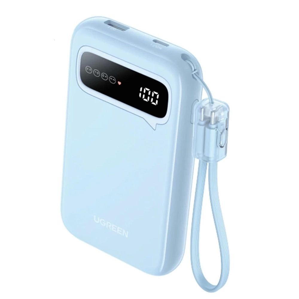 Power Bank Ugreen PB522 10000mAh 20W USB-C cu Afișaj Digital, Albastru - imagine 2