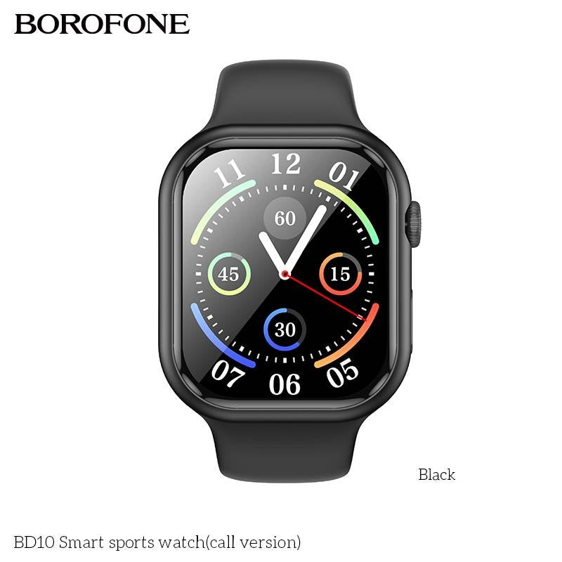 Smartwatch Borofone BD10 cu Apelare Bluetooth 5.3, Ecran 2.01", Negru