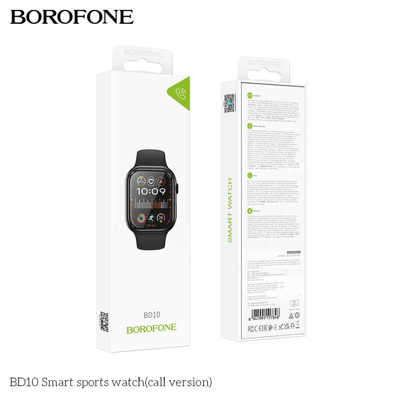 Smartwatch Borofone BD10 cu Apelare Bluetooth 5.3, Ecran 2.01", Negru - imagine 3