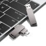 Stick USB Dual Interface Techsuit THSM20, 64GB, USB 3.0 + Type-C, Gri - imagine 2