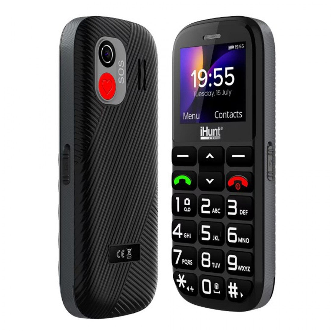 Telefon cu Taste Mari iHunt Senior Comfort, 2G Dual SIM, Buton SOS