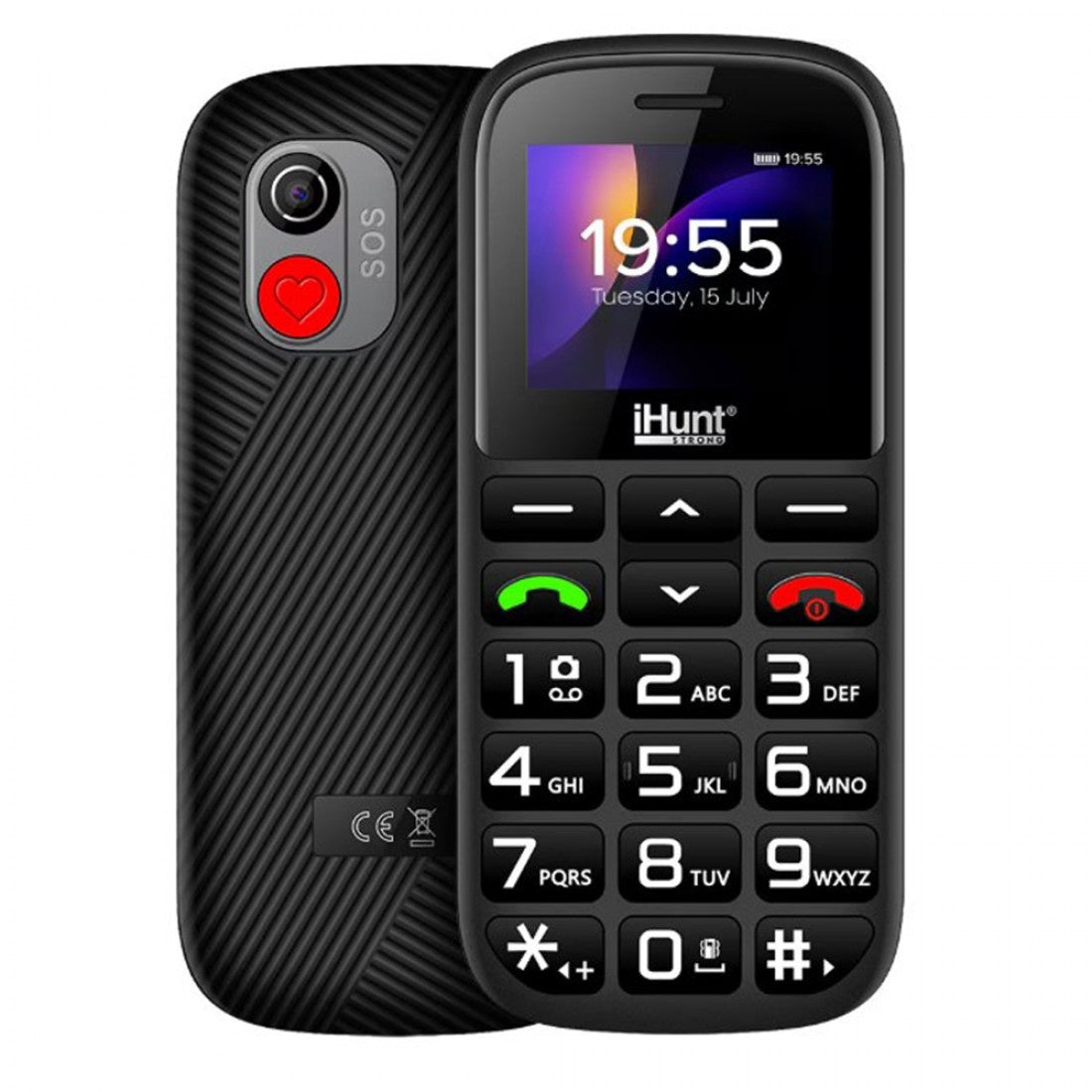 Telefon cu Taste Mari iHunt Senior Comfort, 2G Dual SIM, Buton SOS - imagine 2